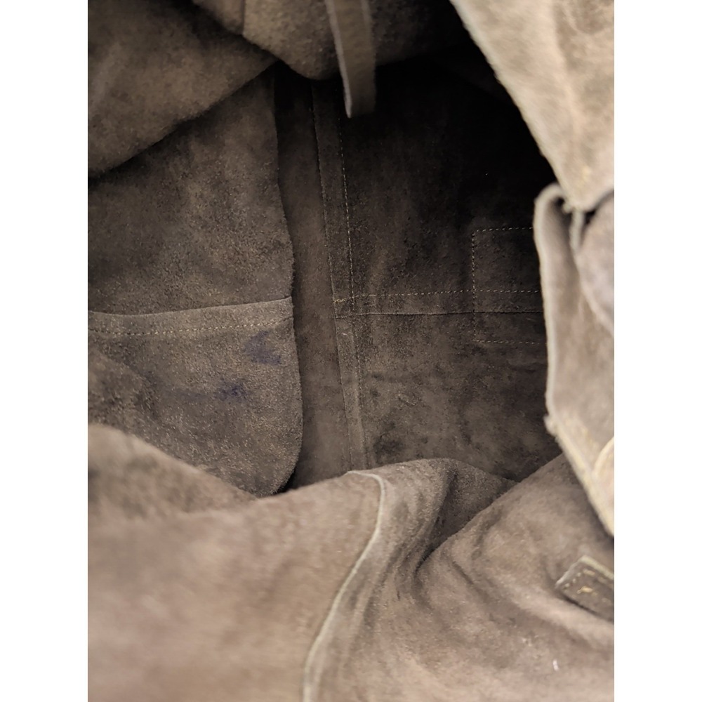 Haute Hippie Suede Hobo Olive Green Slouchy Boho Shoulder Bag With Pouch - Picture 12 of 12